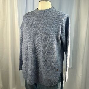 Hatley purple long sleeve crew neck pullover stretch oversized sweater M